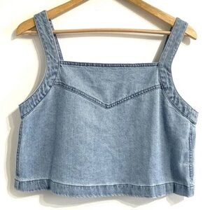 Madewell Denim Crop Tank Size Small